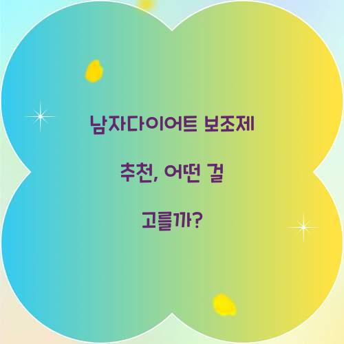 남자다이어트 보조제 추천, 어떤 걸 고를까?