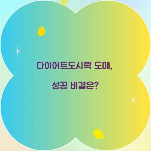 다이어트도시락 도매, 성공 비결은?