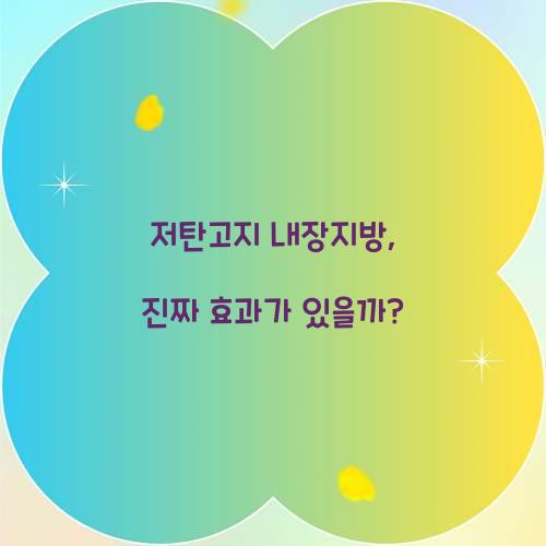 저탄고지 내장지방, 진짜 효과가 있을까?