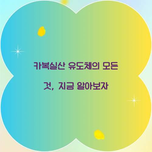 카복실산 유도체의 모든 것, 지금 알아보자