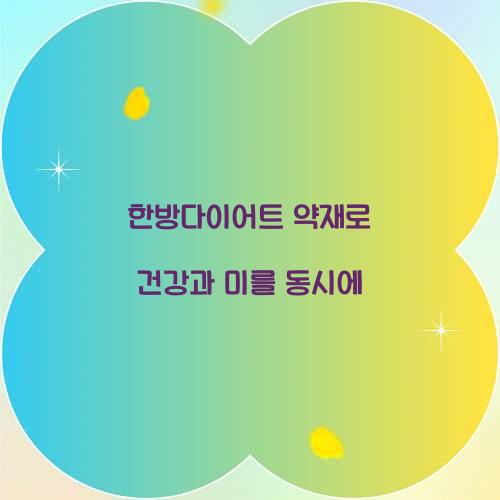 한방다이어트 약재로 건강과 미를 동시에