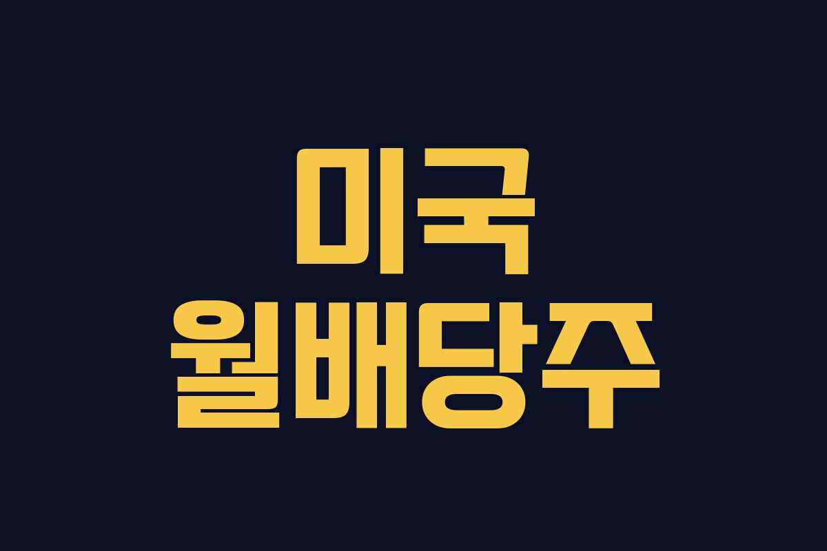 미국 월배당주