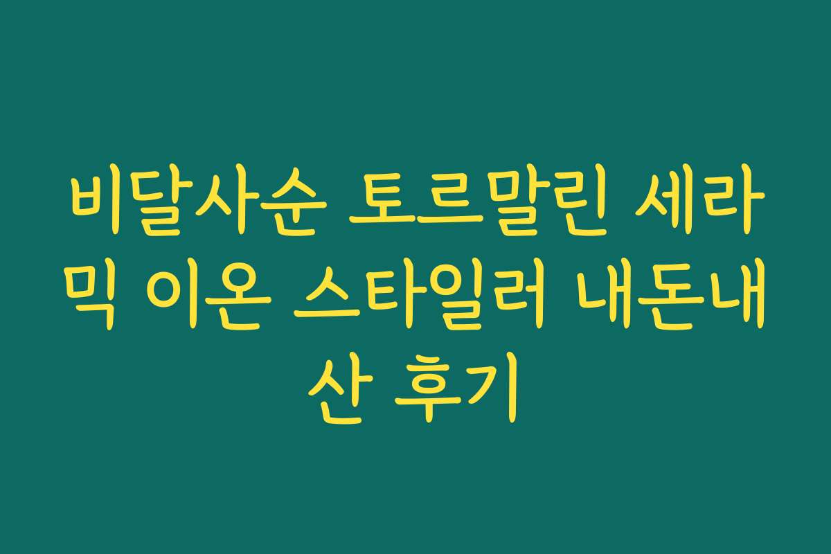비달사순 토르말린 세라믹 이온 스타일러 내돈내산 후기 비달사순 토르말린 세라믹 이온 스타일러 내돈내산 후기