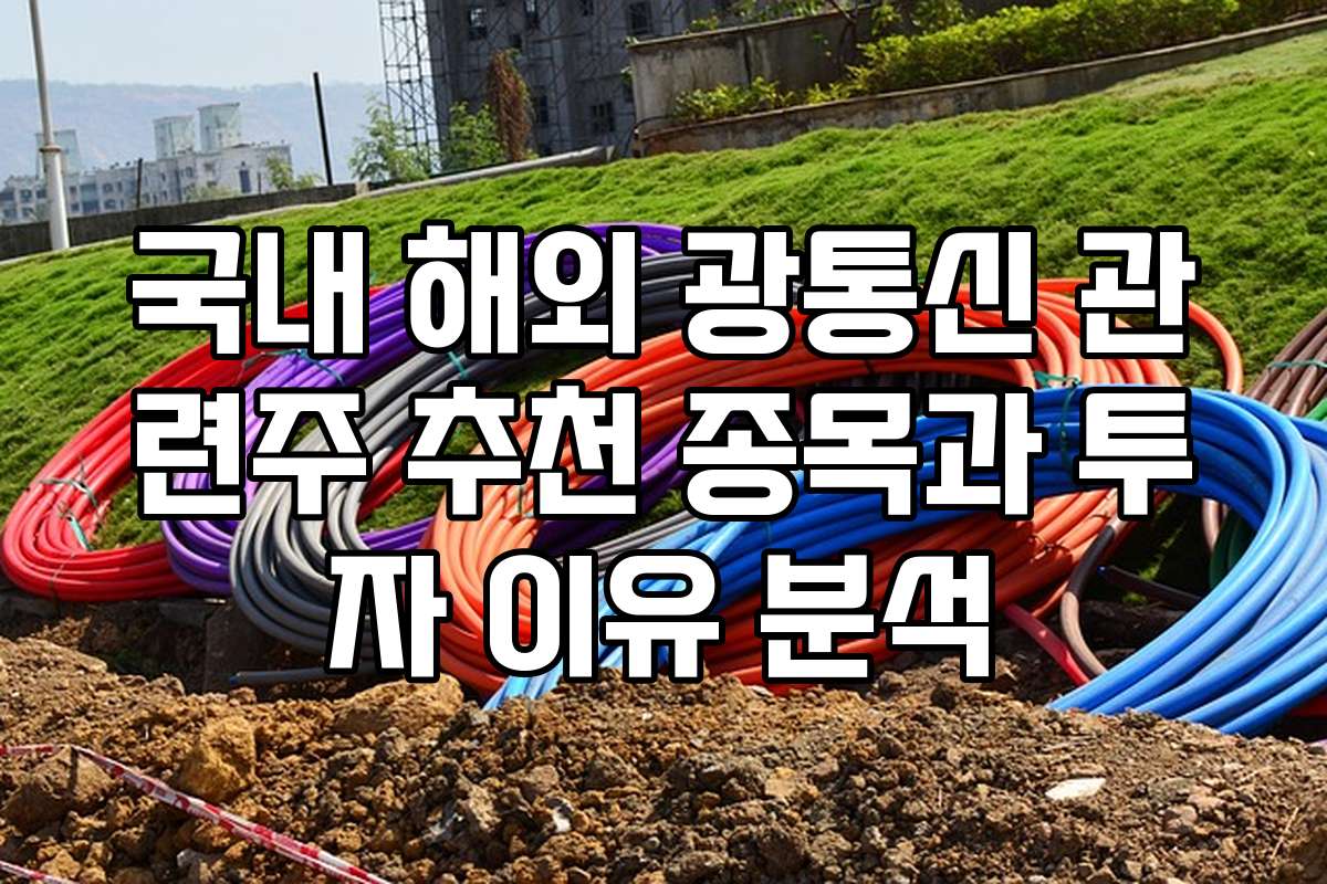 국내 해외 광통신 관련주 추천 종목과 투자 이유 분석