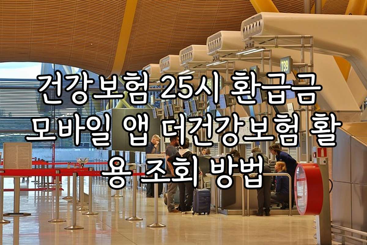 건강보험 25시 환급금 모바일 앱 더건강보험 활용 조회 방법