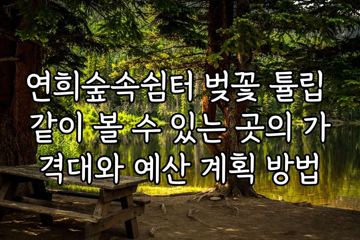 연희숲속쉼터 벚꽃 튤립 같이 볼 수 있는 곳의 가격대와 예산 계획 방법