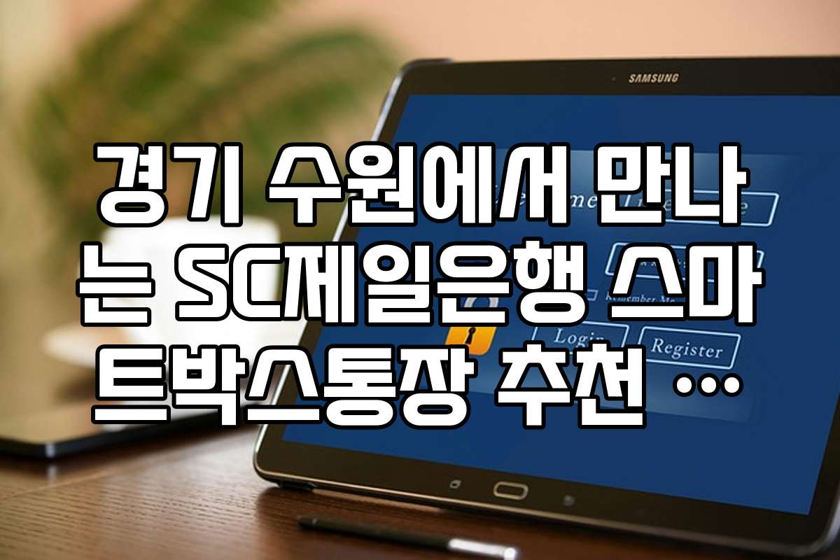 경기 수원에서 만나는 SC제일은행 스마트박스통장 추천 이유