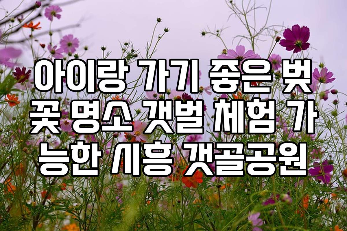 아이랑 가기 좋은 벚꽃 명소 갯벌 체험 가능한 시흥 갯골공원