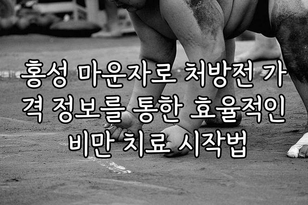 홍성 마운자로 처방전 가격 정보를 통한 효율적인 비만 치료 시작법