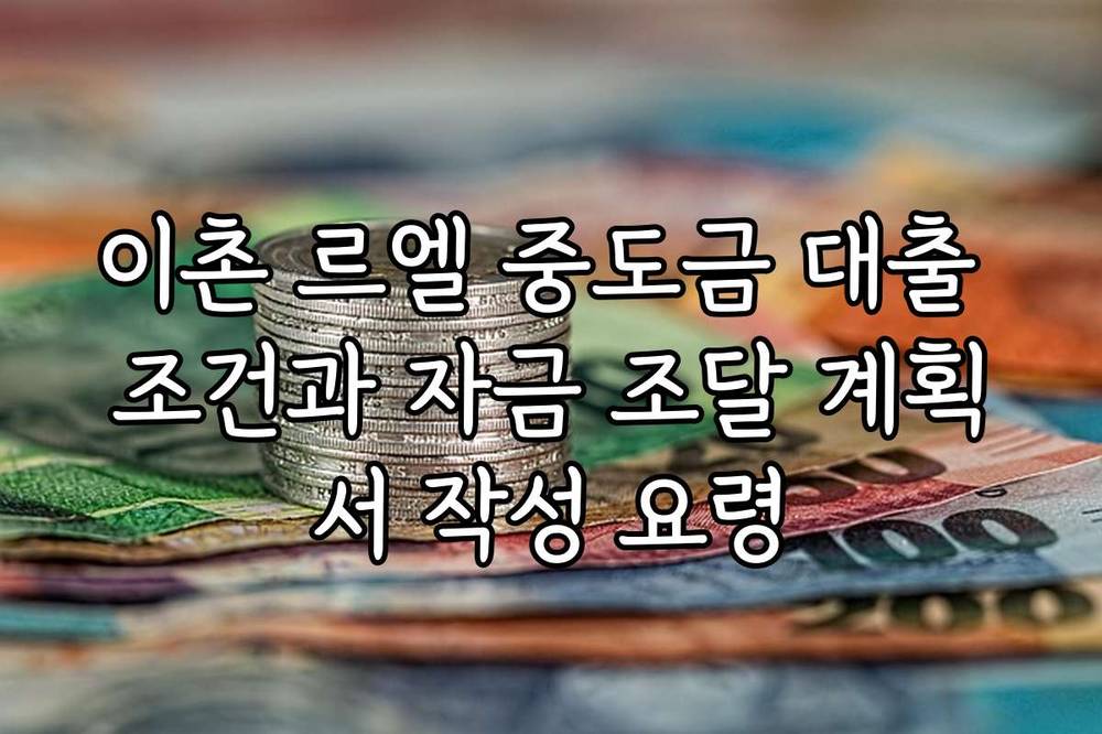 이촌 르엘 중도금 대출 조건과 자금 조달 계획서 작성 요령