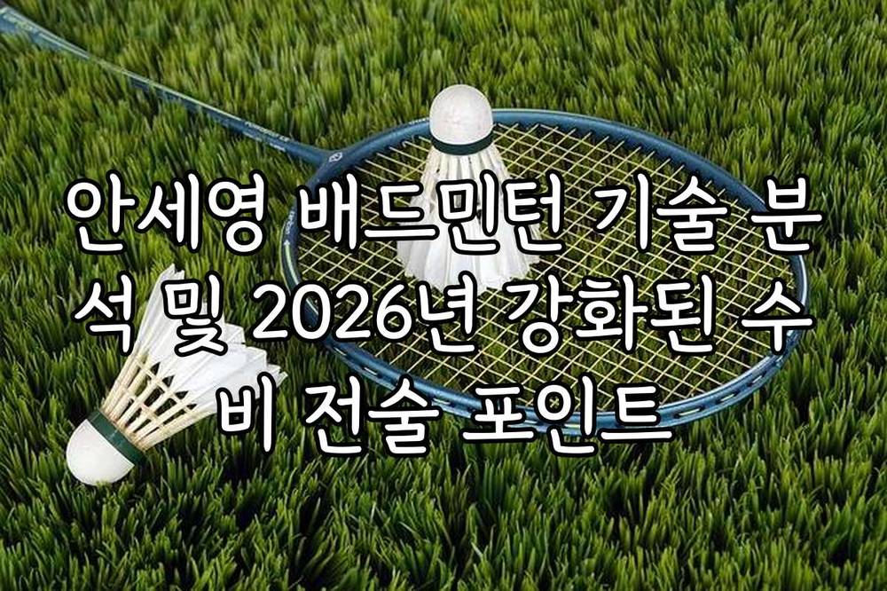 안세영 배드민턴 기술 분석 및 2026년 강화된 수비 전술 포인트