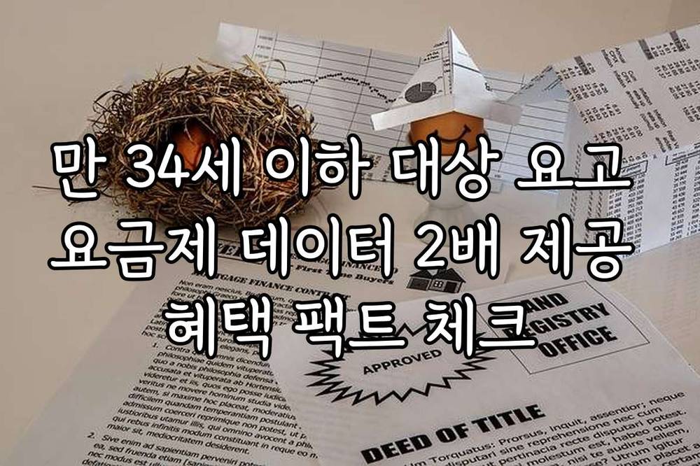 만 34세 이하 대상 요고 요금제 데이터 2배 제공 혜택 팩트 체크
