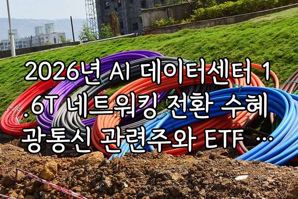 2026년 AI 데이터센터 1.6T 네트워킹 전환 수혜 광통신 관련주와 ETF 비중 분석