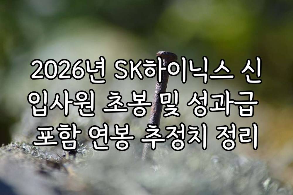 2026년 SK하이닉스 신입사원 초봉 및 성과급 포함 연봉 추정치 정리