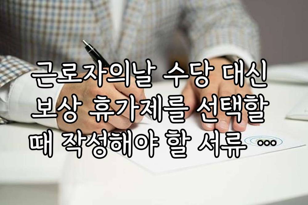 근로자의날 수당 대신 보상 휴가제를 선택할 때 작성해야 할 서류 양식