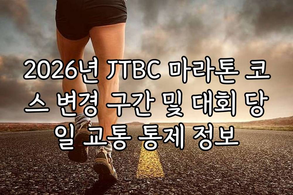 2026년 JTBC 마라톤 코스 변경 구간 및 대회 당일 교통 통제 정보