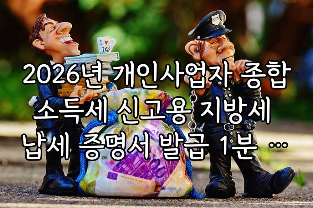 2026년 개인사업자 종합소득세 신고용 지방세 납세 증명서 발급 1분 가이드