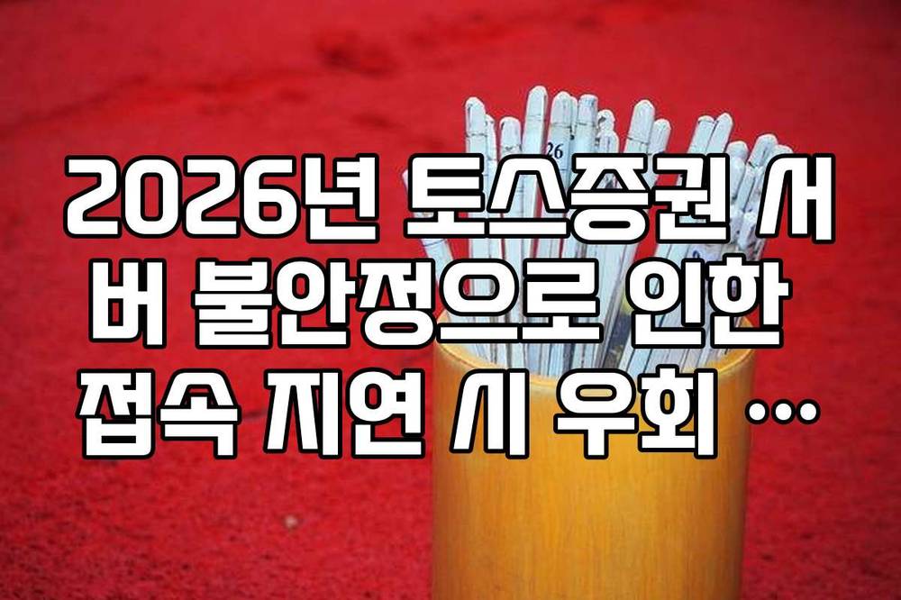 2026년 토스증권 서버 불안정으로 인한 접속 지연 시 우회 접속 방법