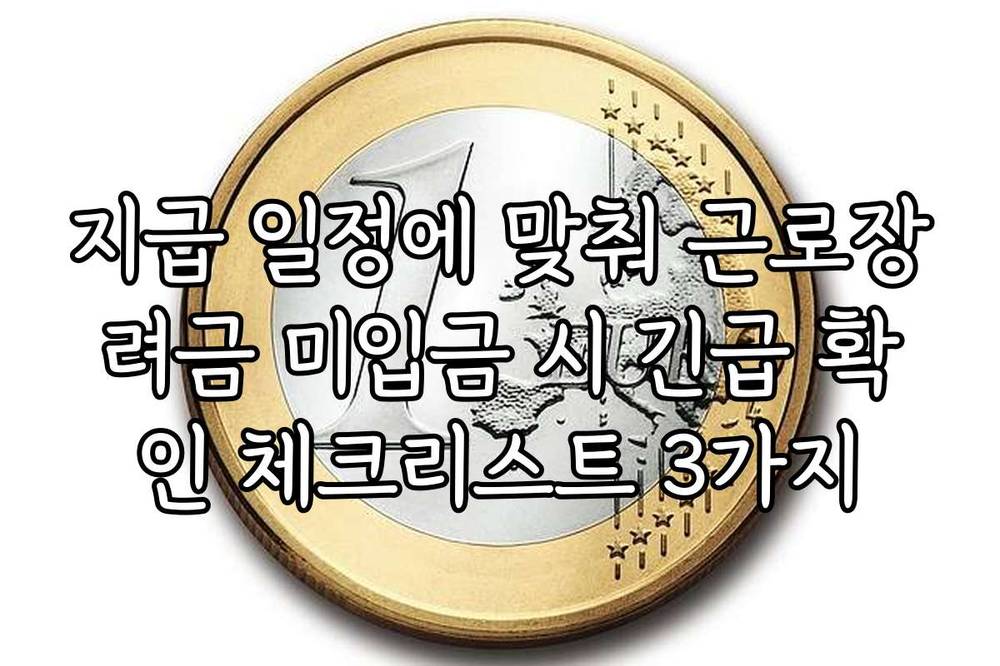 지급 일정에 맞춰 근로장려금 미입금 시 긴급 확인 체크리스트 3가지