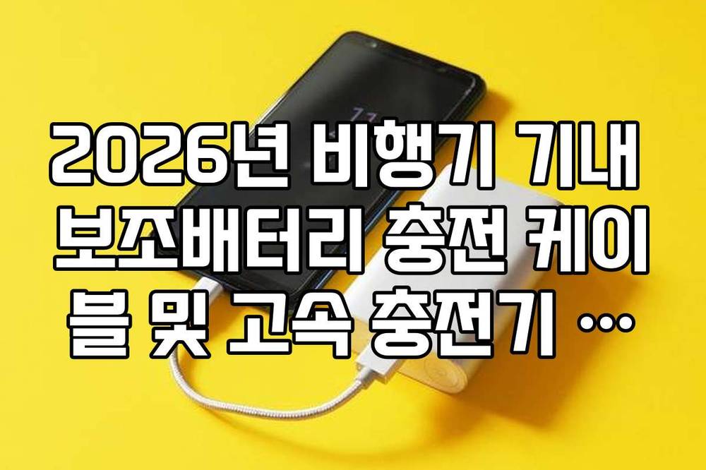2026년 비행기 기내 보조배터리 충전 케이블 및 고속 충전기 반입 규정