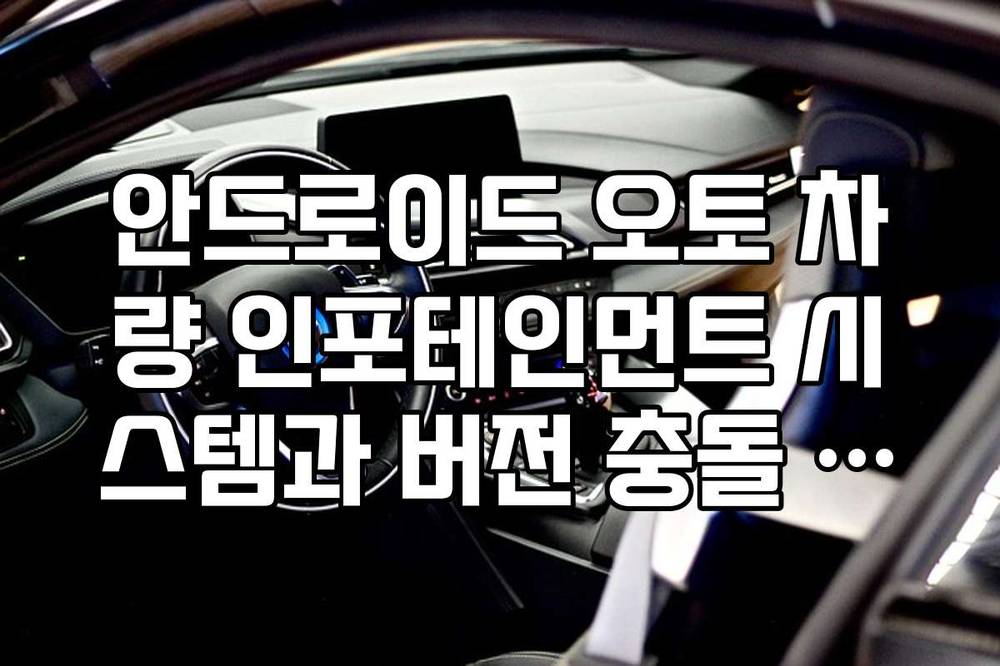 안드로이드 오토 차량 인포테인먼트 시스템과 버전 충돌 오류 해결