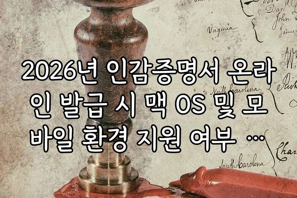 2026년 인감증명서 온라인 발급 시 맥 OS 및 모바일 환경 지원 여부 팩트 체크