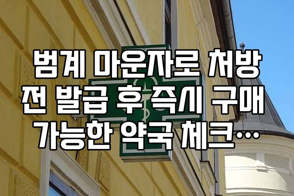 범계 마운자로 처방전 발급 후 즉시 구매 가능한 약국 체크리스트