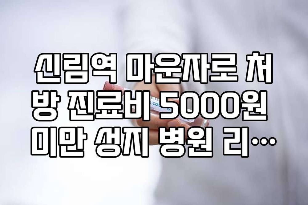 신림역 마운자로 처방 진료비 5000원 미만 성지 병원 리스트