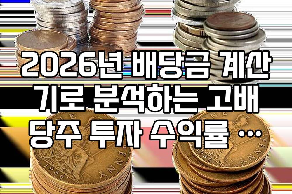 2026년 배당금 계산기로 분석하는 고배당주 투자 수익률 체크리스트