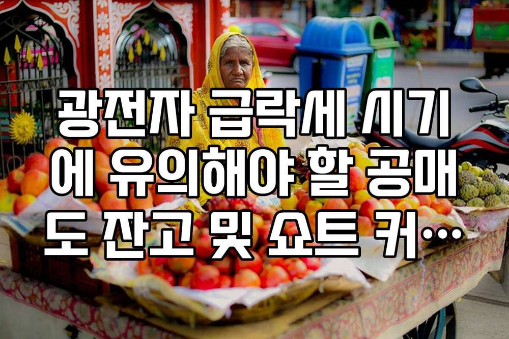 광전자 급락세 시기에 유의해야 할 공매도 잔고 및 쇼트 커버링 가능성