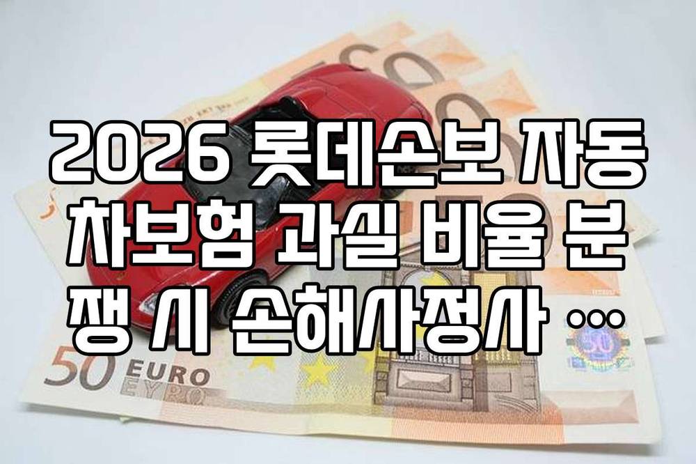 2026 롯데손보 자동차보험 과실 비율 분쟁 시 손해사정사 선임 및 대응 팁