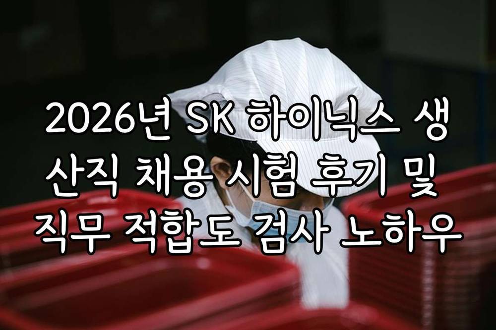 2026년 SK 하이닉스 생산직 채용 시험 후기 및 직무 적합도 검사 노하우