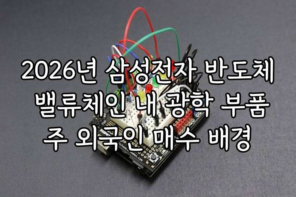 2026년 삼성전자 반도체 밸류체인 내 광학 부품주 외국인 매수 배경