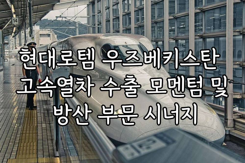 현대로템 우즈베키스탄 고속열차 수출 모멘텀 및 방산 부문 시너지