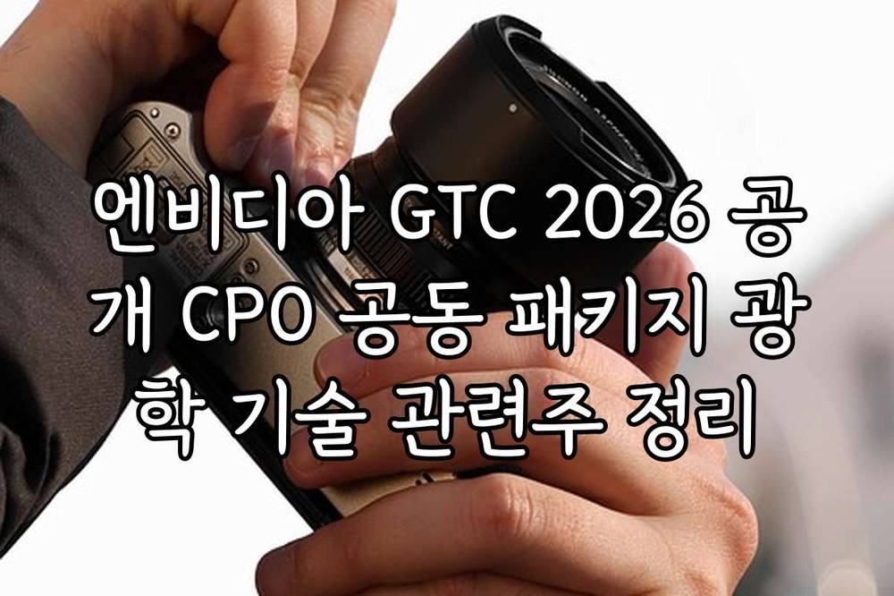 엔비디아 GTC 2026 공개 CPO 공동 패키지 광학 기술 관련주 정리