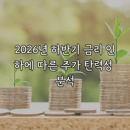 2026년 하반기 금리 인하에 따른 주가 탄력성 분석