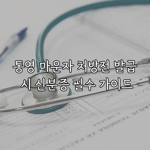 통영 마운자 처방전 발급 시 신분증 필수 가이드