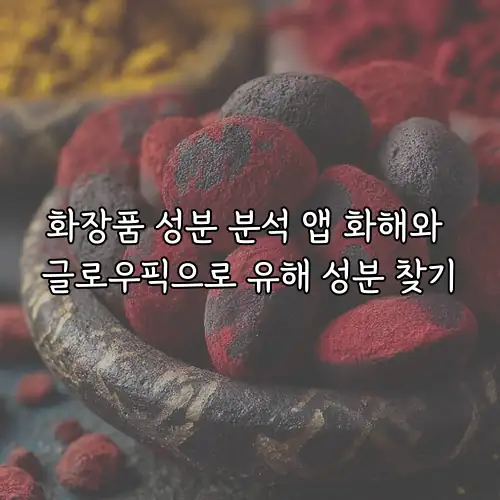 화장품 성분 분석 앱 화해와 글로우픽으로 유해 성분 찾기