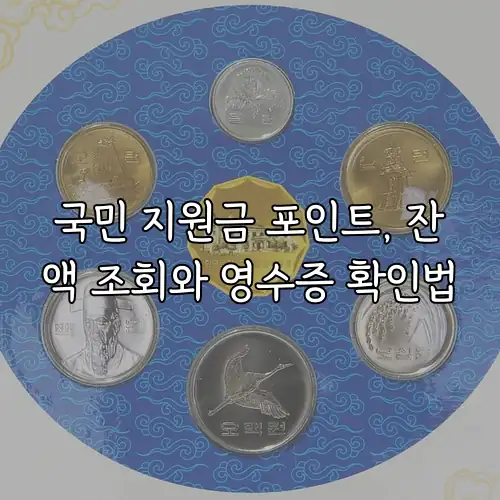 국민 지원금 포인트, 잔액 조회와 영수증 확인법