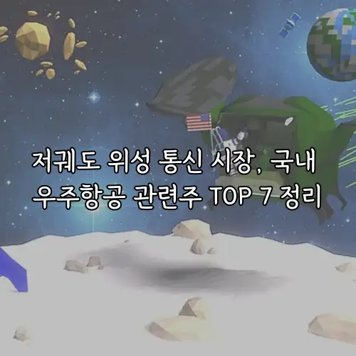 저궤도 위성 통신 시장, 국내 우주항공 관련주 TOP 7 정리