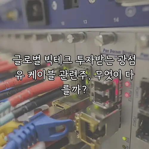 글로벌 빅테크 투자받는 광섬유 케이블 관련주, 무엇이 다를까?