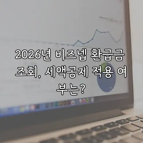 2026년 비즈넵 환급금 조회, 세액공제 적용 여부는?