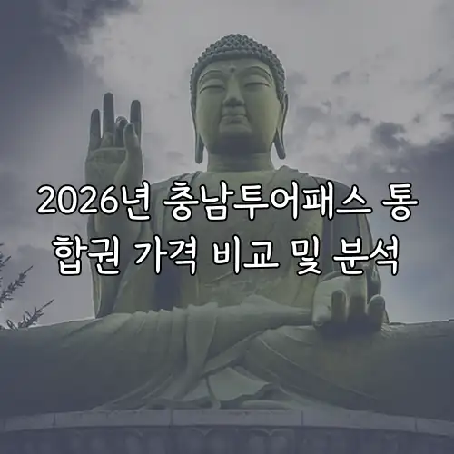 2026년 충남투어패스 통합권 가격 비교 및 분석