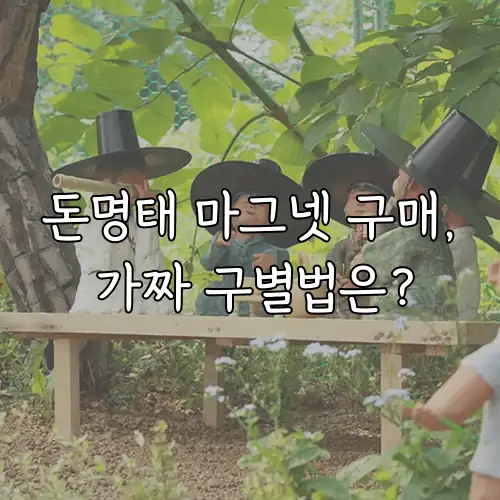 돈명태 마그넷 구매, 가짜 구별법은?