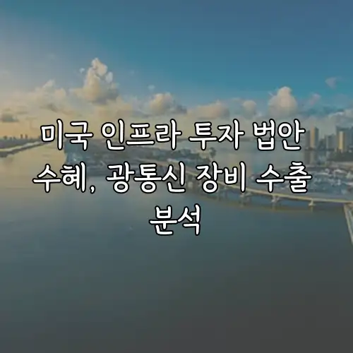 미국 인프라 투자 법안 수혜, 광통신 장비 수출 분석