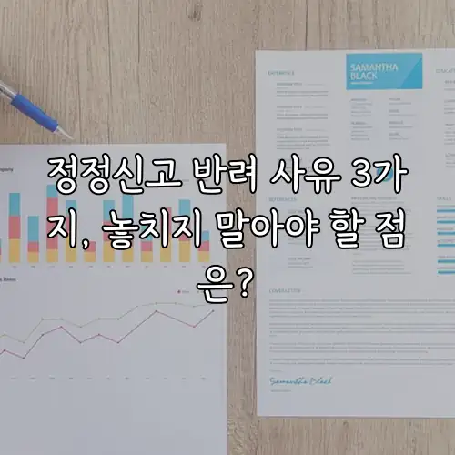 정정신고 반려 사유 3가지, 놓치지 말아야 할 점은?