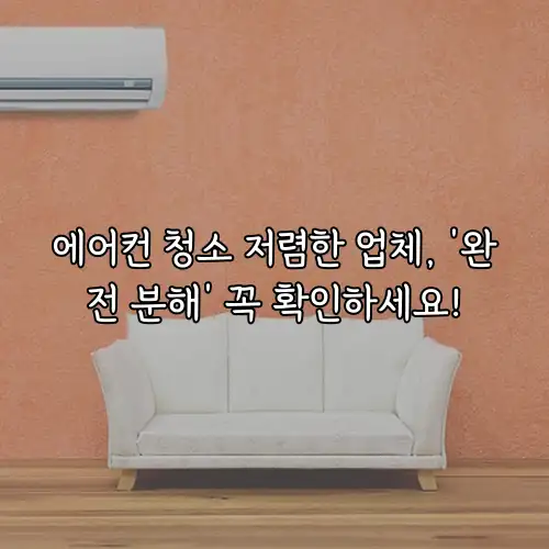 에어컨 청소 저렴한 업체, &lsquo;완전 분해&rsquo; 꼭 확인하세요!
