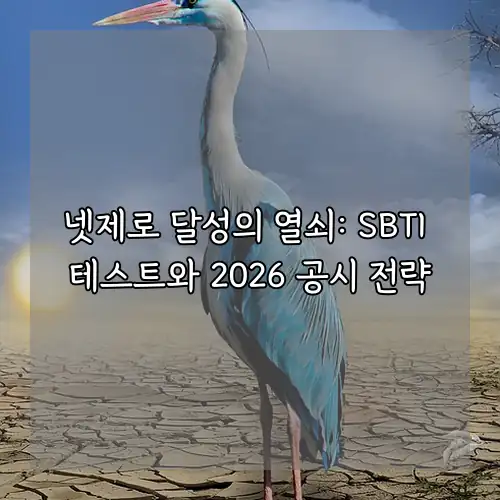 넷제로 달성의 열쇠: SBTI 테스트와 2026 공시 전략