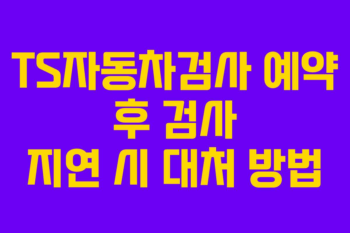 TS자동차검사-예약-후-검사-지연-시-대처-방법