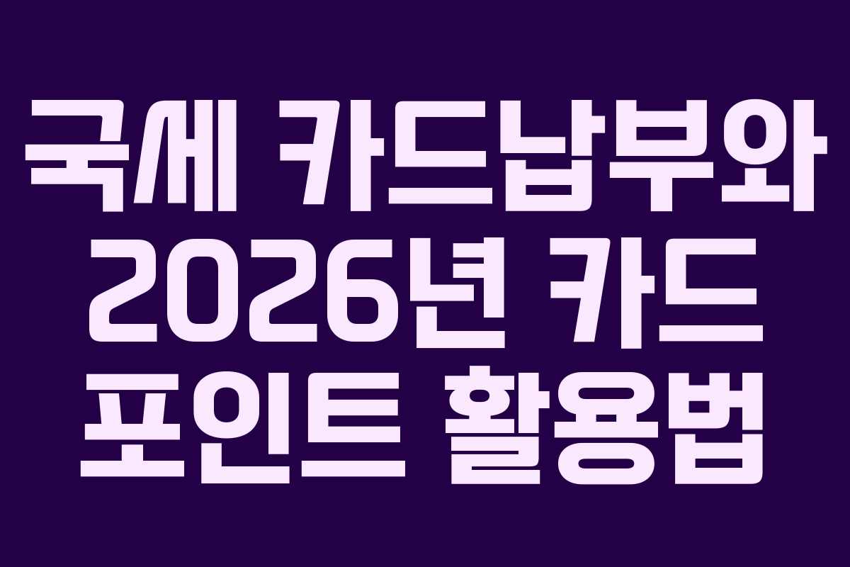 국세-카드납부와-2026년-카드-포인트-활용법